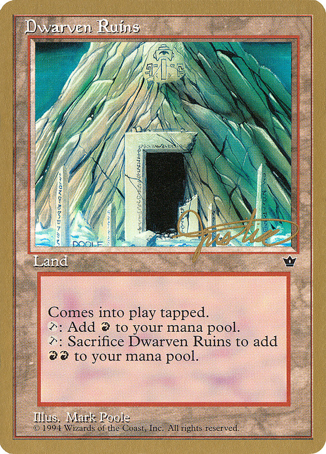 Dwarven Ruins (Mark Justice) [Pro Tour Collector Set] | Enigma On Main