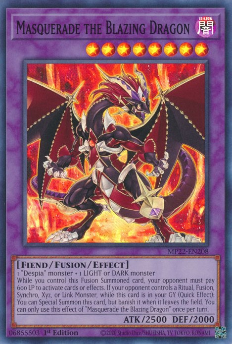 Masquerade the Blazing Dragon [MP22-EN208] Super Rare | Enigma On Main