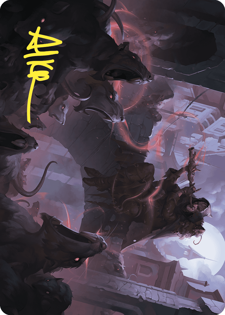 Gnawing Crescendo Art Card (Gold-Stamped Signature) [Wilds of Eldraine Art Series] | Enigma On Main