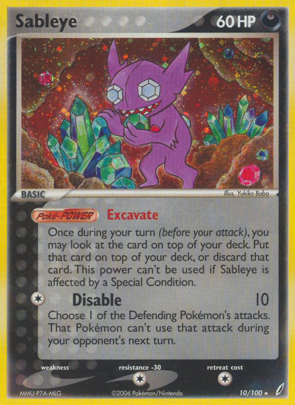 Sableye (10/100) [EX: Crystal Guardians] | Enigma On Main