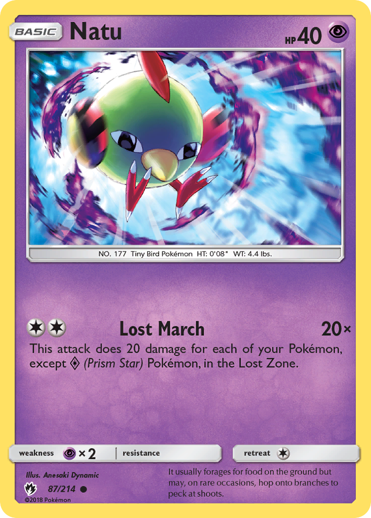 Natu (87/214) [Sun & Moon: Lost Thunder] | Enigma On Main