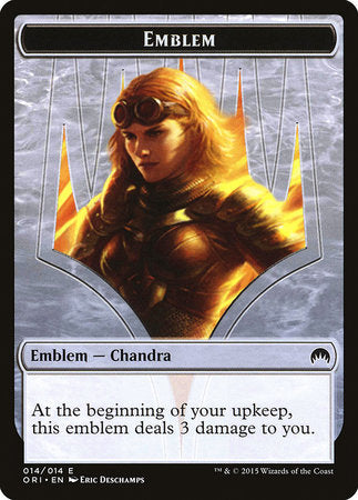 Emblem - Chandra, Roaring Flame [Magic Origins Tokens] | Enigma On Main
