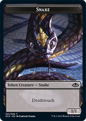 Snake // Zombie Double-sided Token [Commander Collection: Black Tokens] | Enigma On Main