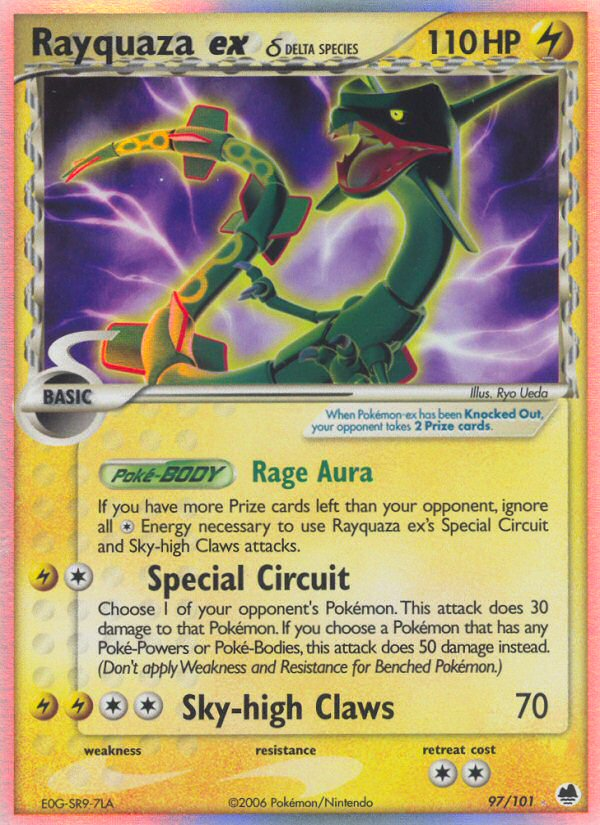 Rayquaza ex (97/101) (Delta Species) [EX: Dragon Frontiers] | Enigma On Main