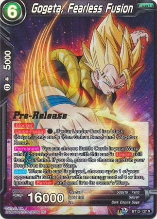 Gogeta, Fearless Fusion (BT12-137) [Vicious Rejuvenation Prerelease Promos] | Enigma On Main