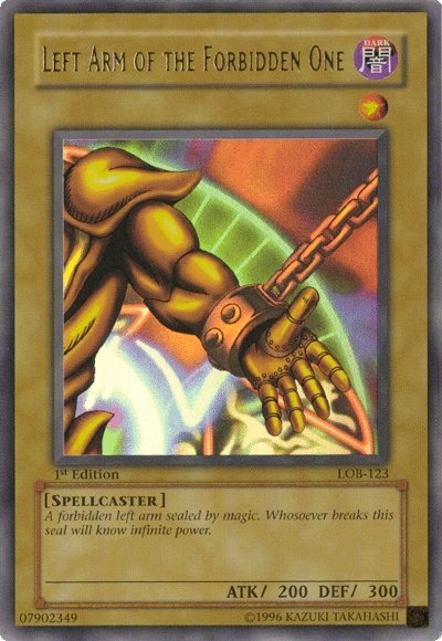 Left Arm of the Forbidden One [LOB-123] Ultra Rare | Enigma On Main