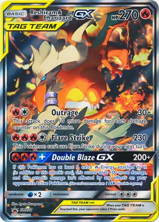Reshiram & Charizard GX (SM201) (Jumbo Card) [Sun & Moon: Black Star Promos] | Enigma On Main