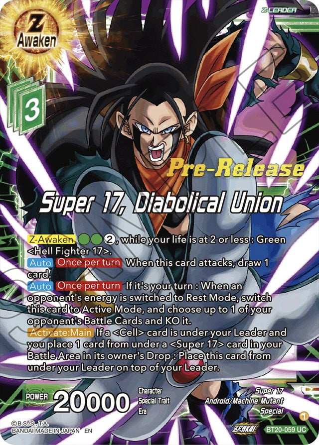 Super 17, Diabolical Union (BT20-059) [Power Absorbed Prerelease Promos] | Enigma On Main