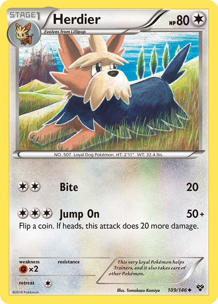 Herdier (109/146) [XY: Base Set] | Enigma On Main