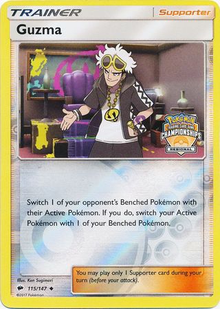 Guzma (115/147) (League Promo) [Sun & Moon: Burning Shadows] | Enigma On Main