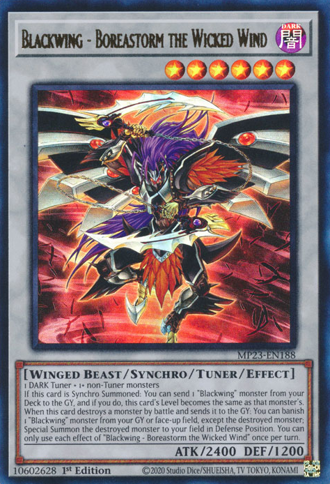Blackwing - Boreastorm the Wicked Wind [MP23-EN188] Ultra Rare | Enigma On Main