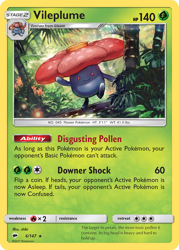 Vileplume (6/147) [Sun & Moon: Burning Shadows] | Enigma On Main