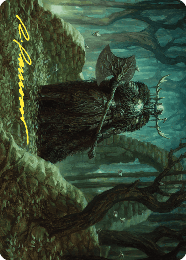 Mosswood Dreadknight Art Card (Gold-Stamped Signature) [Wilds of Eldraine Art Series] | Enigma On Main