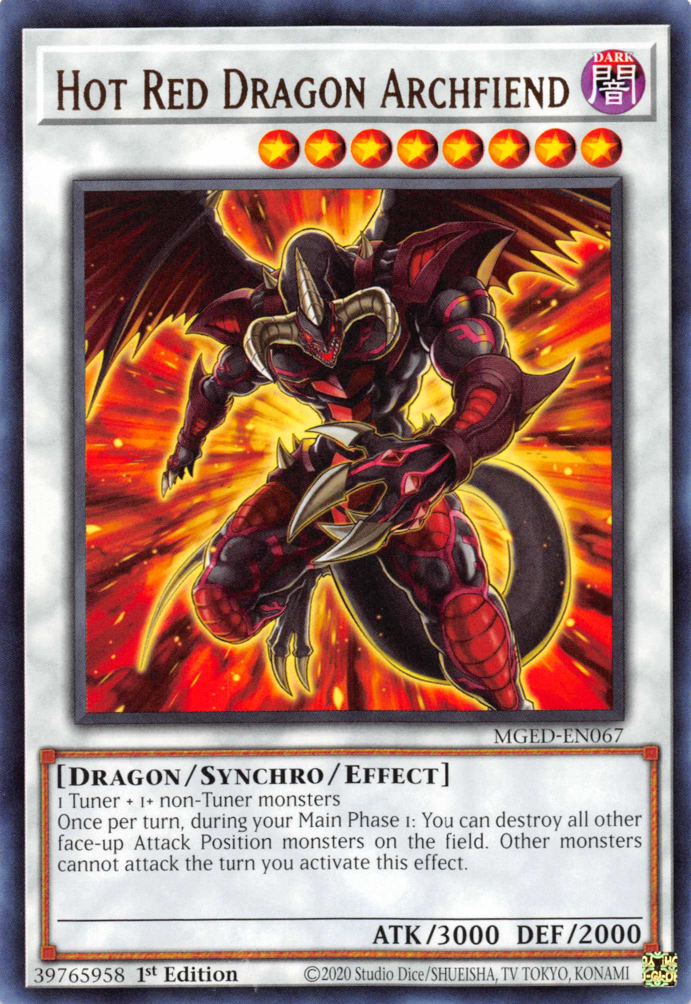 Hot Red Dragon Archfiend [MGED-EN067] Rare | Enigma On Main