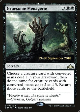 Gruesome Menagerie [Guilds of Ravnica Promos] | Enigma On Main