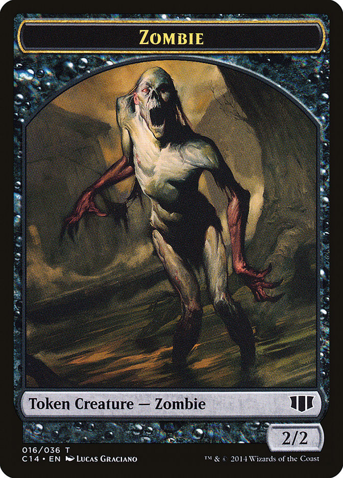Demon (013/036) // Zombie (016/036) Double-sided Token [Commander 2014 Tokens] | Enigma On Main