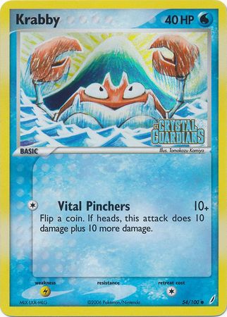 Krabby (54/100) (Stamped) [EX: Crystal Guardians] | Enigma On Main