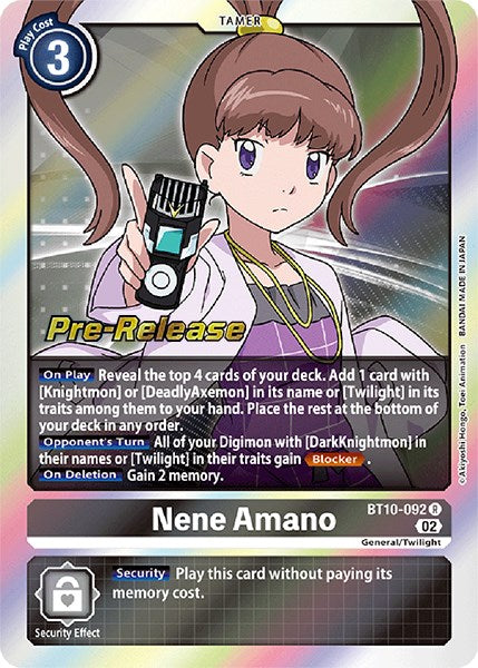 Nene Amano [BT10-092] [Xros Encounter Pre-Release Cards] | Enigma On Main