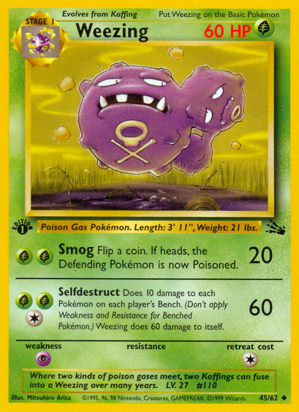 Weezing (45/62) [Fossil 1st Edition] | Enigma On Main