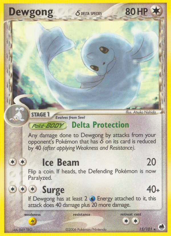 Dewgong (15/101) (Delta Species) [EX: Dragon Frontiers] | Enigma On Main