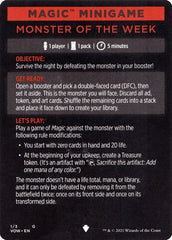 Monster of The Week (Magic Minigame) [Innistrad: Crimson Vow Minigame] | Enigma On Main