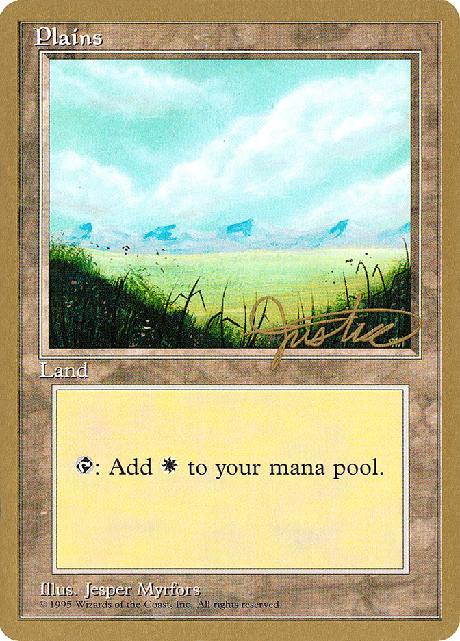 Plains (mj366) (Mark Justice) [Pro Tour Collector Set] | Enigma On Main