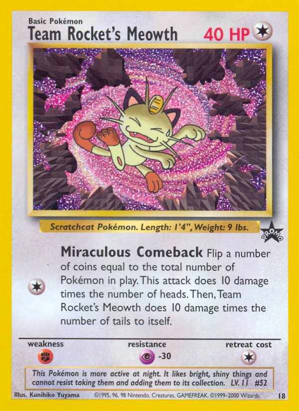 Team Rocket's Meowth (18) [Wizards of the Coast: Black Star Promos] | Enigma On Main