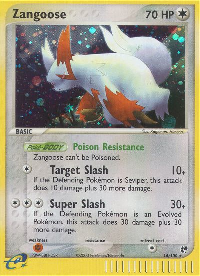 Zangoose (14/100) [EX: Sandstorm] | Enigma On Main