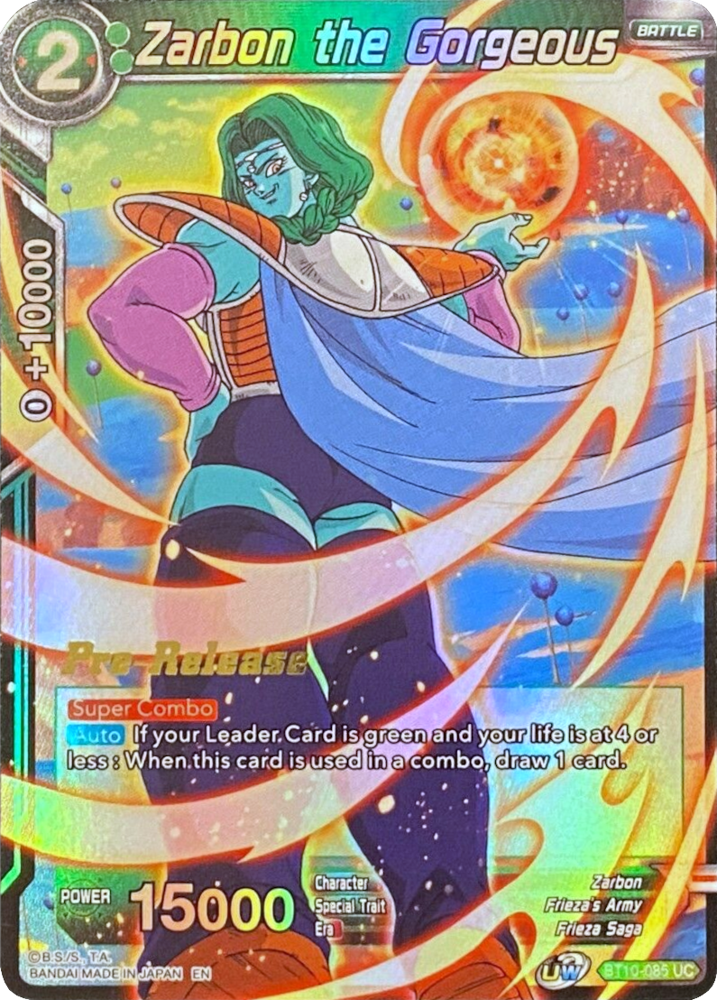 Zarbon the Gorgeous (BT10-085) [Rise of the Unison Warrior Prerelease Promos] | Enigma On Main