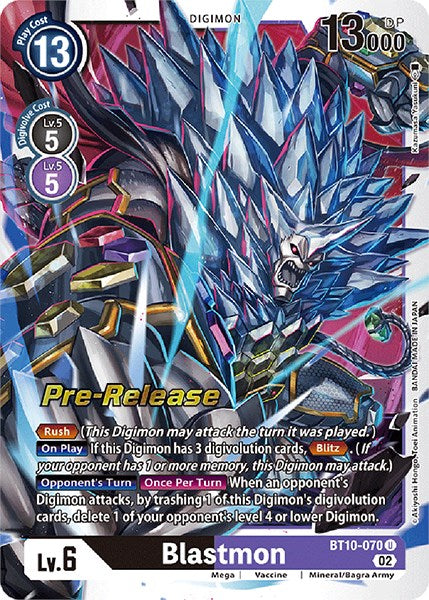 Blastmon [BT10-070] [Xros Encounter Pre-Release Cards] | Enigma On Main