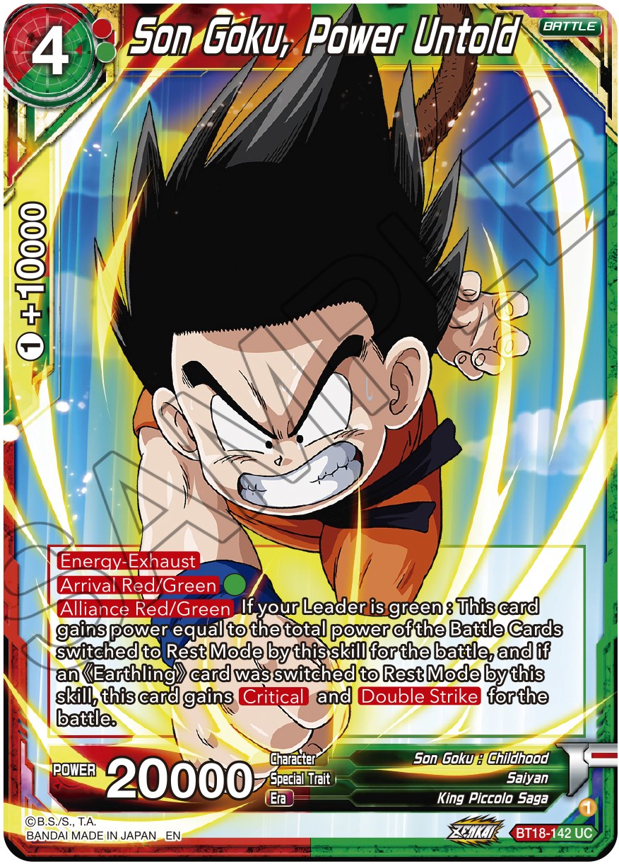 Son Goku, Power Untold (BT18-142) [Dawn of the Z-Legends] | Enigma On Main