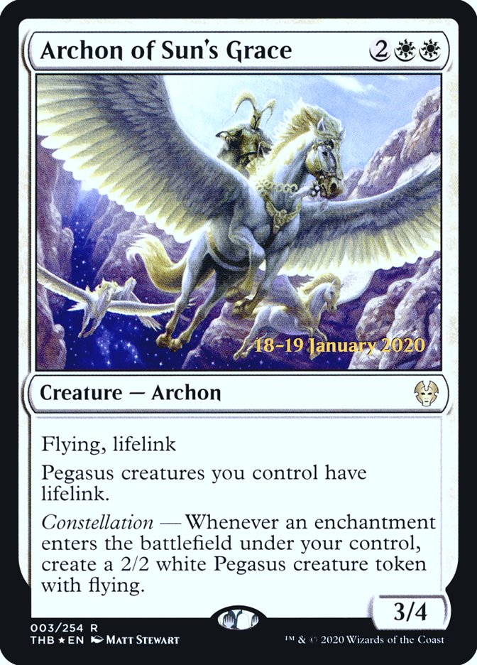 Archon of Sun's Grace [Theros Beyond Death Prerelease Promos] | Enigma On Main