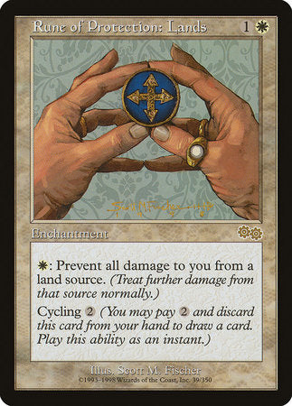 Rune of Protection: Lands [Urza's Saga] | Enigma On Main
