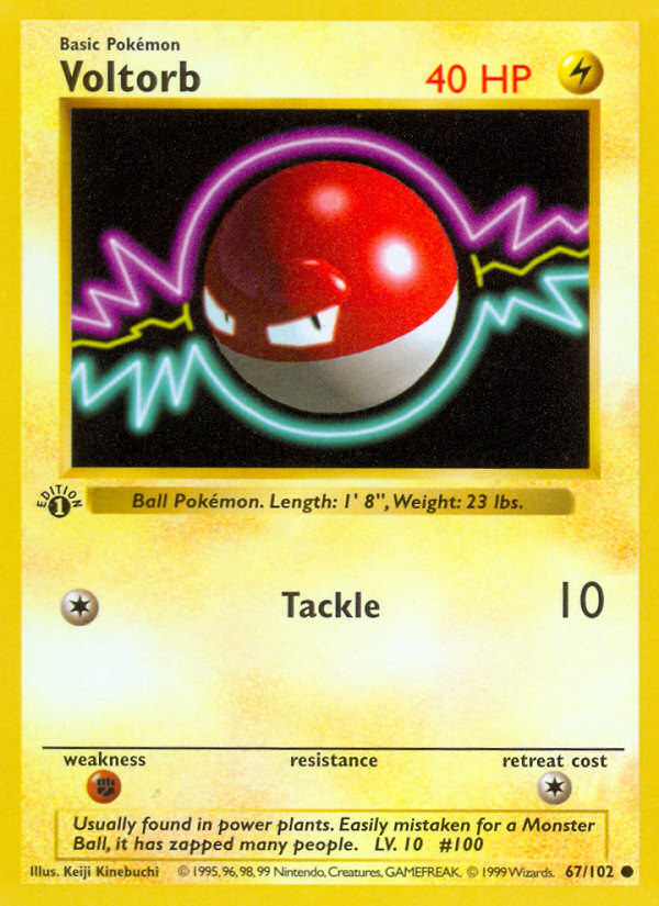 Voltorb (67/102) (Shadowless) [Base Set 1st Edition] | Enigma On Main