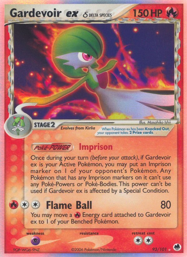 Gardevoir ex (93/101) (Delta Species) [EX: Dragon Frontiers] | Enigma On Main