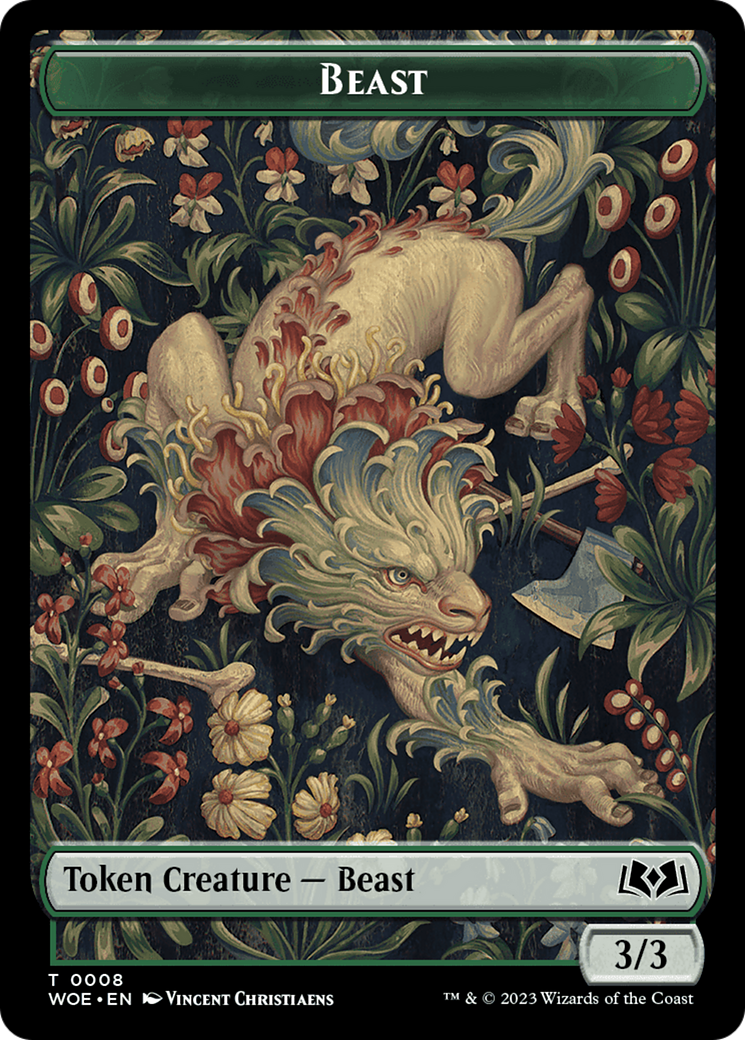 Beast // Food (0013) Double-Sided Token [Wilds of Eldraine Tokens] | Enigma On Main