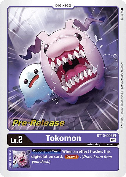 Tokomon [BT10-006] [Xros Encounter Pre-Release Cards] | Enigma On Main