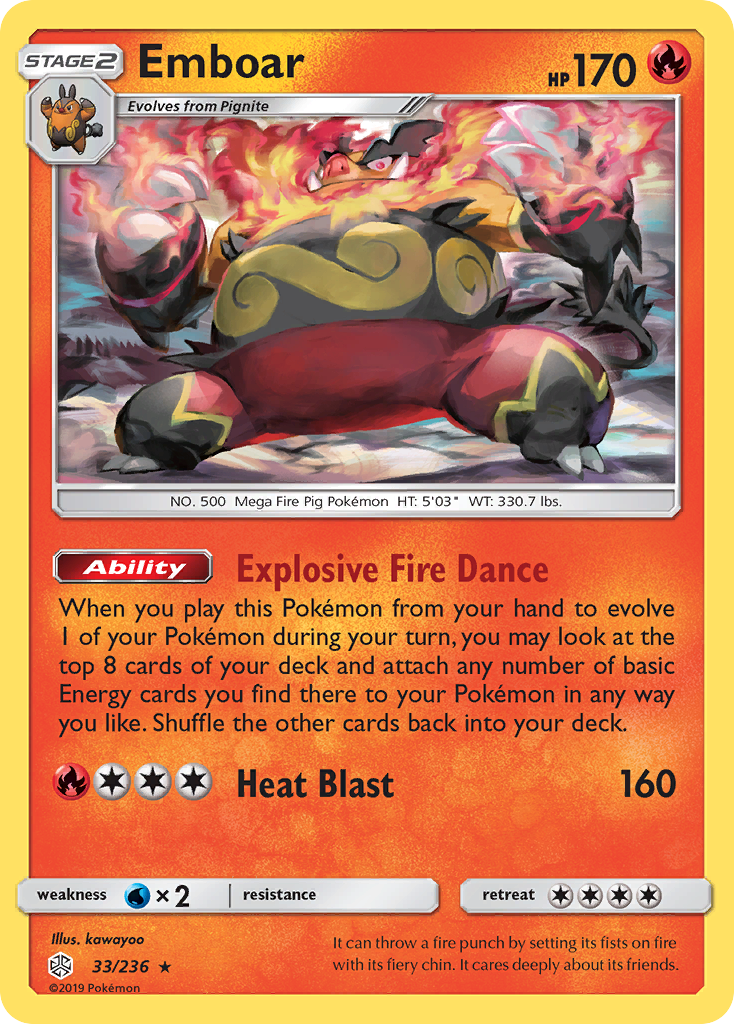 Emboar (33/236) [Sun & Moon: Cosmic Eclipse] | Enigma On Main