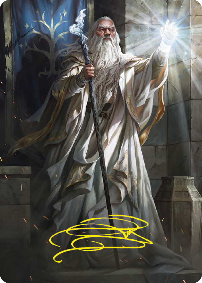Gandalf the White Art Card (Gold-Stamped Signature) [The Lord of the Rings: Tales of Middle-earth Art Series] | Enigma On Main