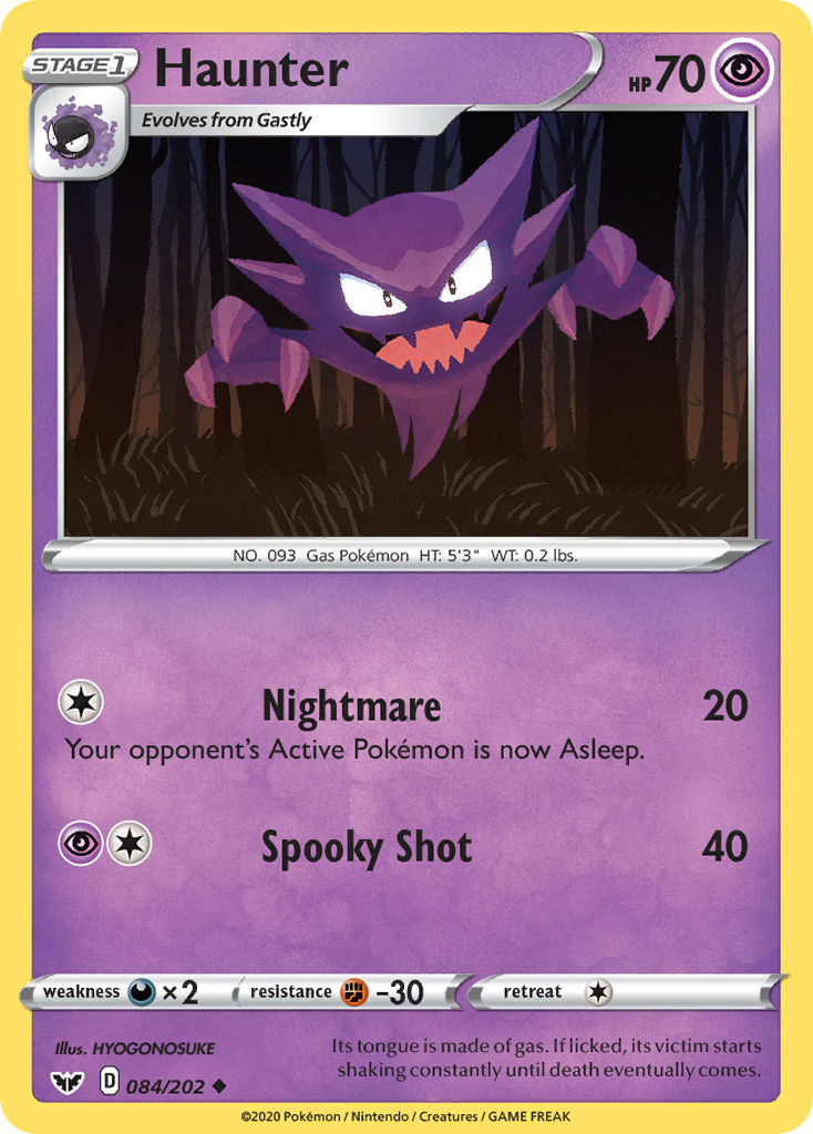 Haunter (084/202) [Sword & Shield: Base Set] | Enigma On Main