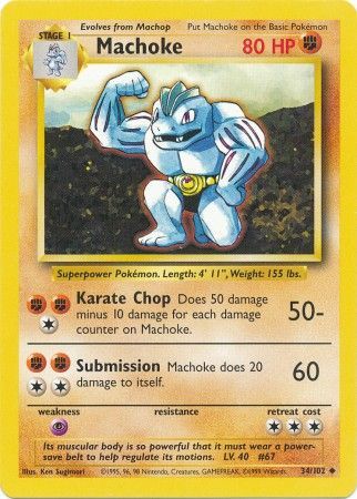 Machoke (34/102) [Base Set Unlimited] | Enigma On Main