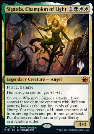 Sigarda, Champion of Light (Promo Pack) [Innistrad: Midnight Hunt Promos] | Enigma On Main