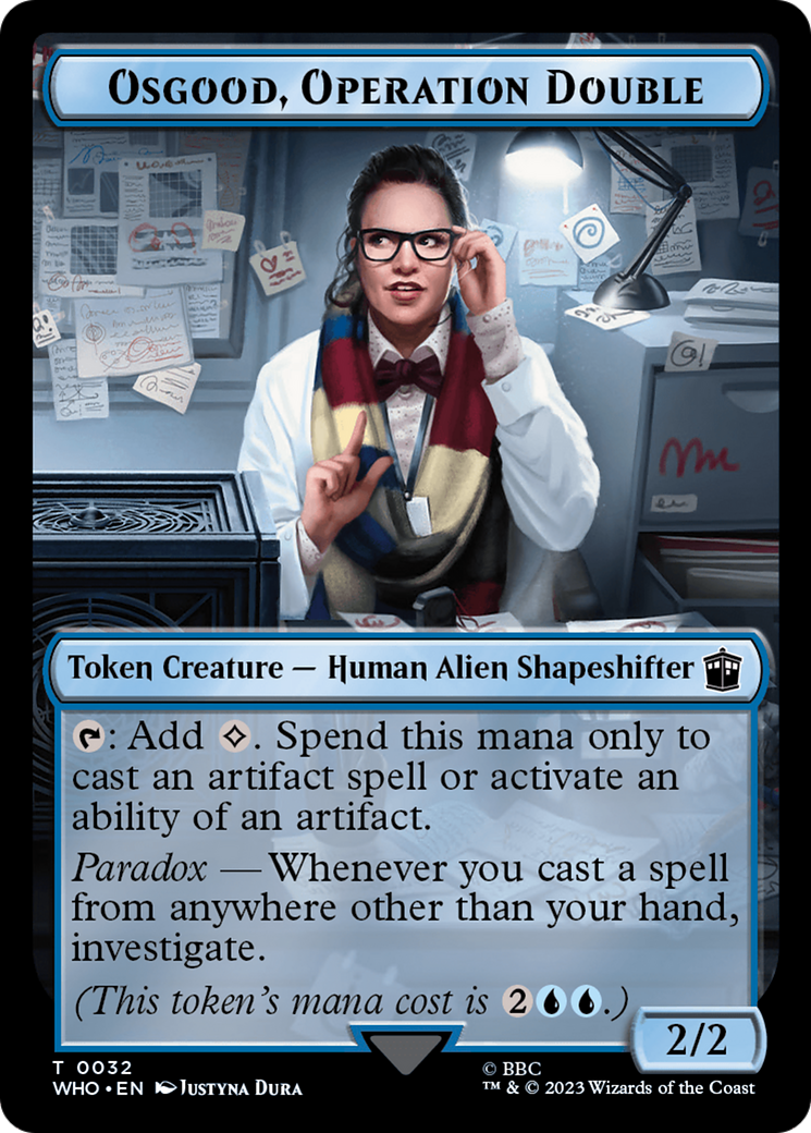 Soldier // Osgood, Operation Double Double-Sided Token (Surge Foil) [Doctor Who Tokens] | Enigma On Main