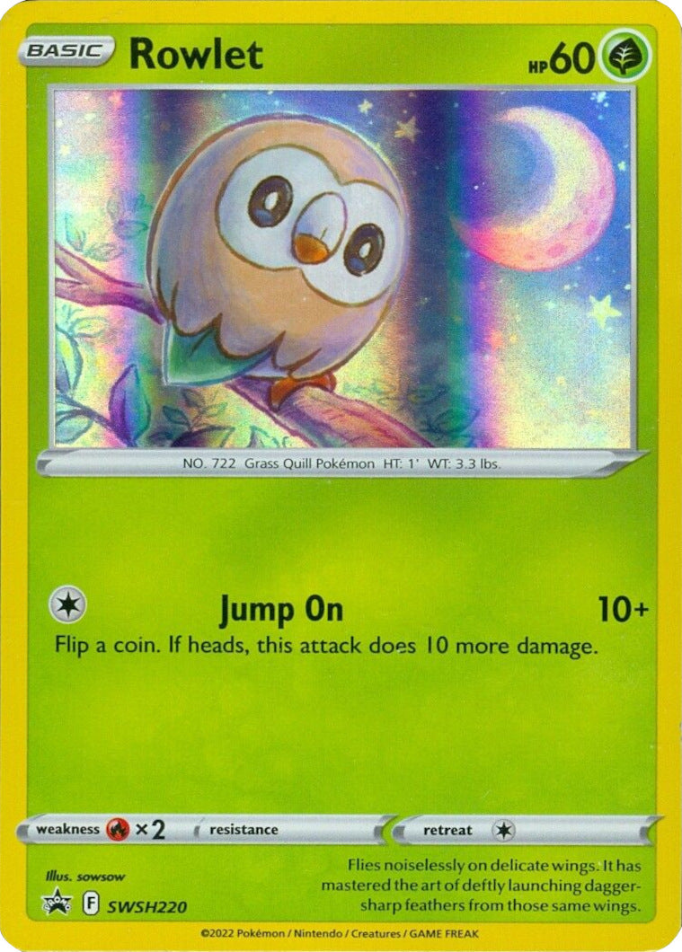 Rowlet (SWSH220) (Cosmos Holo) [Sword & Shield: Black Star Promos] | Enigma On Main