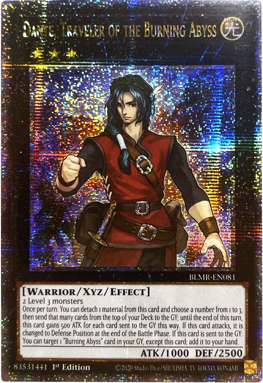 Dante, Traveler of the Burning Abyss [BLMR-EN081] Quarter Century Secret Rare | Enigma On Main