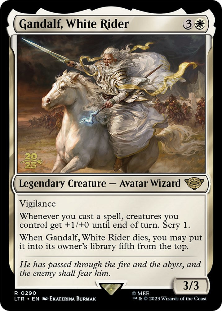 Gandalf, White Rider [The Lord of the Rings: Tales of Middle-Earth Prerelease Promos] | Enigma On Main