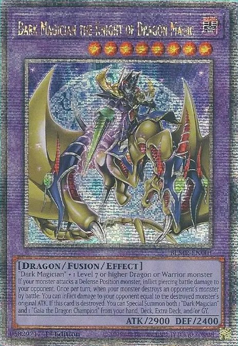 Dark Magician the Knight of Dragon Magic [BLMR-EN001] Quarter Century Secret Rare | Enigma On Main