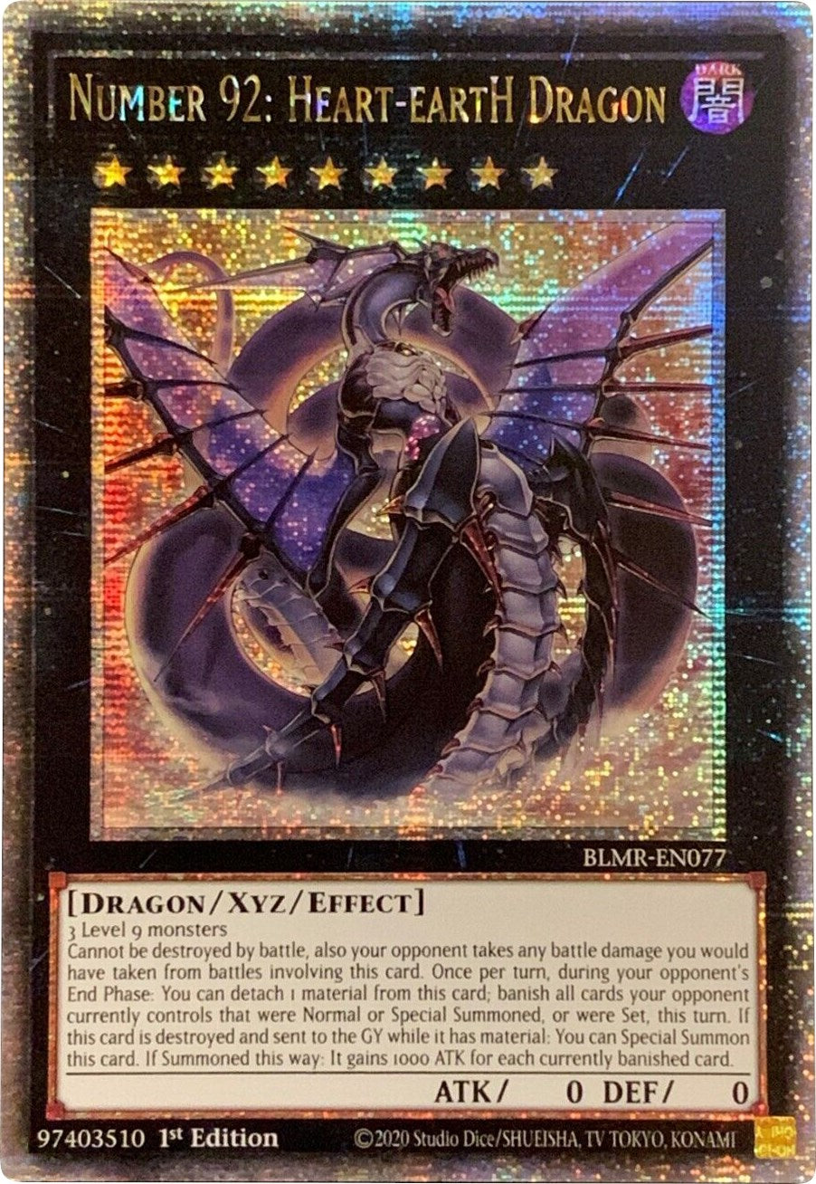 Number 92: Heart-eartH Dragon [BLMR-EN077] Quarter Century Secret Rare | Enigma On Main