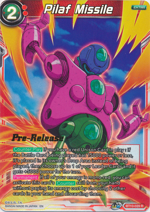 Pilaf Missile (BT10-029) [Rise of the Unison Warrior Prerelease Promos] | Enigma On Main