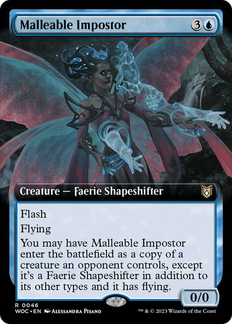 Malleable Impostor (Extended Art) [Wilds of Eldraine Commander] | Enigma On Main